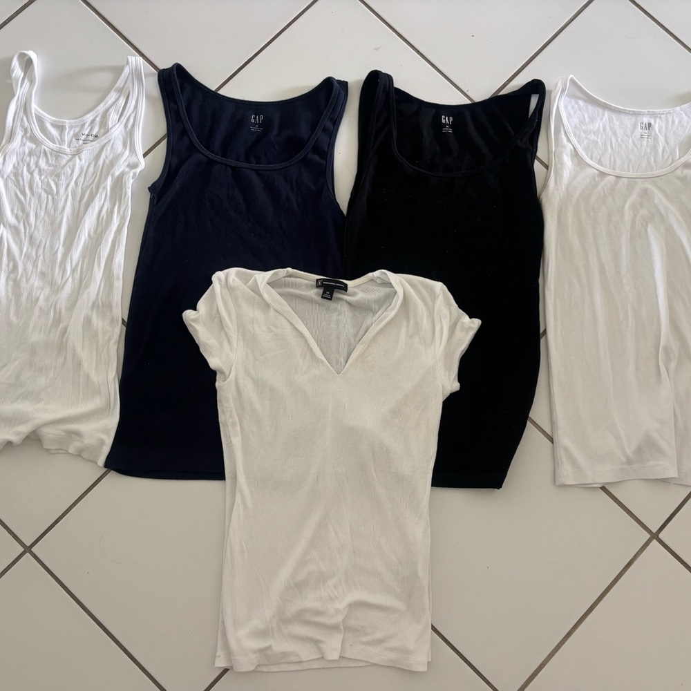 GAP Black and White Tank Tops Collection